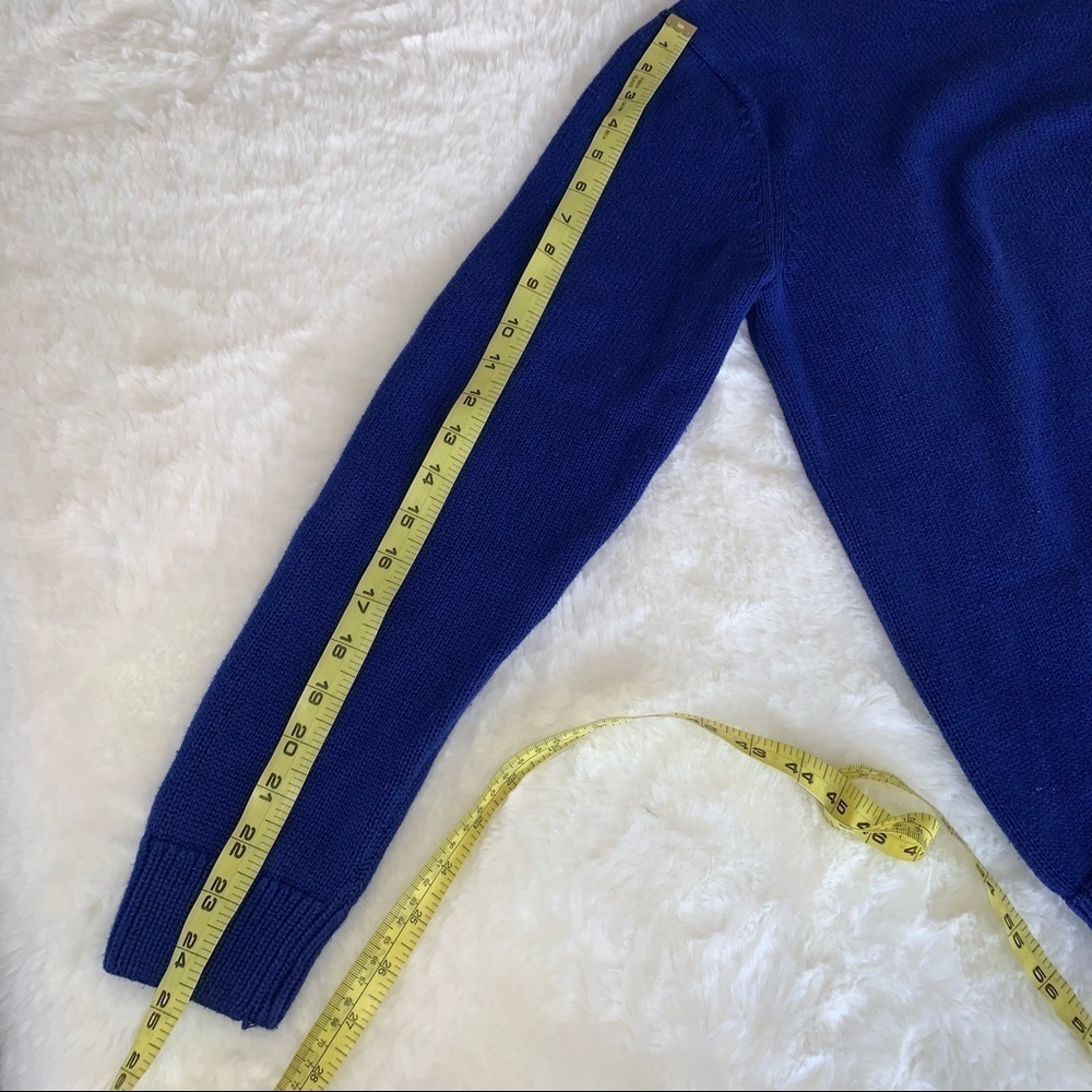 Chaps Royal Blue Cotton Sweater, sz M - Picture 8 of 8